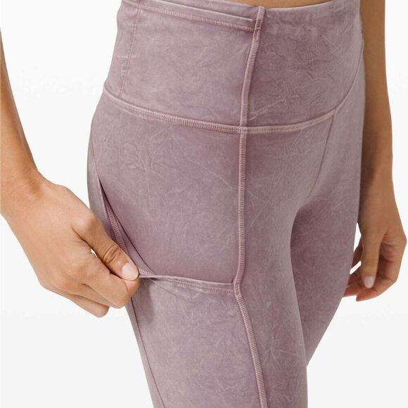 Lululemon Fast Free Tight 26" Ice Dye Ice Wash Violet Verbena Leggings Size 6 - Picture 3 of 7
